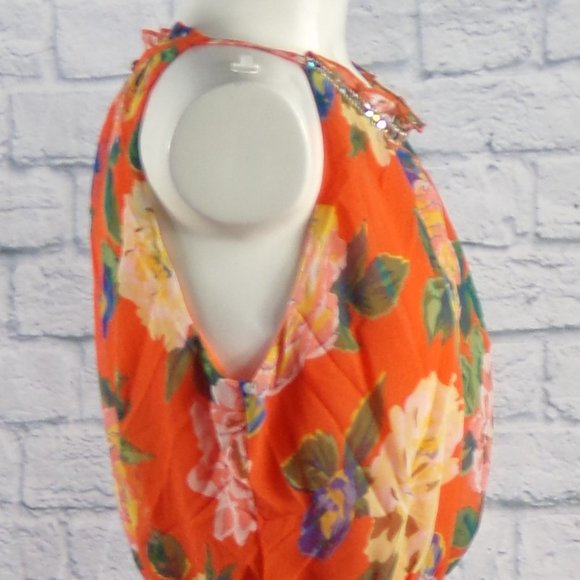 SLEEVELESS FLORAL PRINT DRESS - Picture 3 of 4